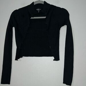 Say What cropped open cardigan size small
